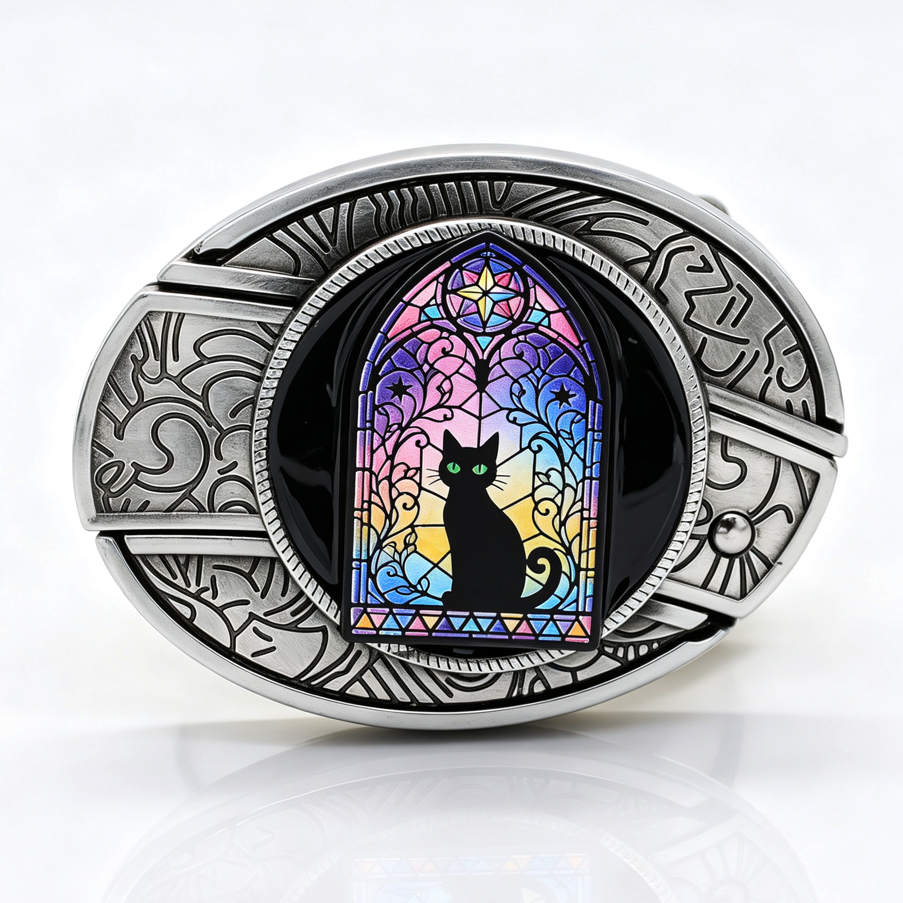Midnight Cat belt buckle