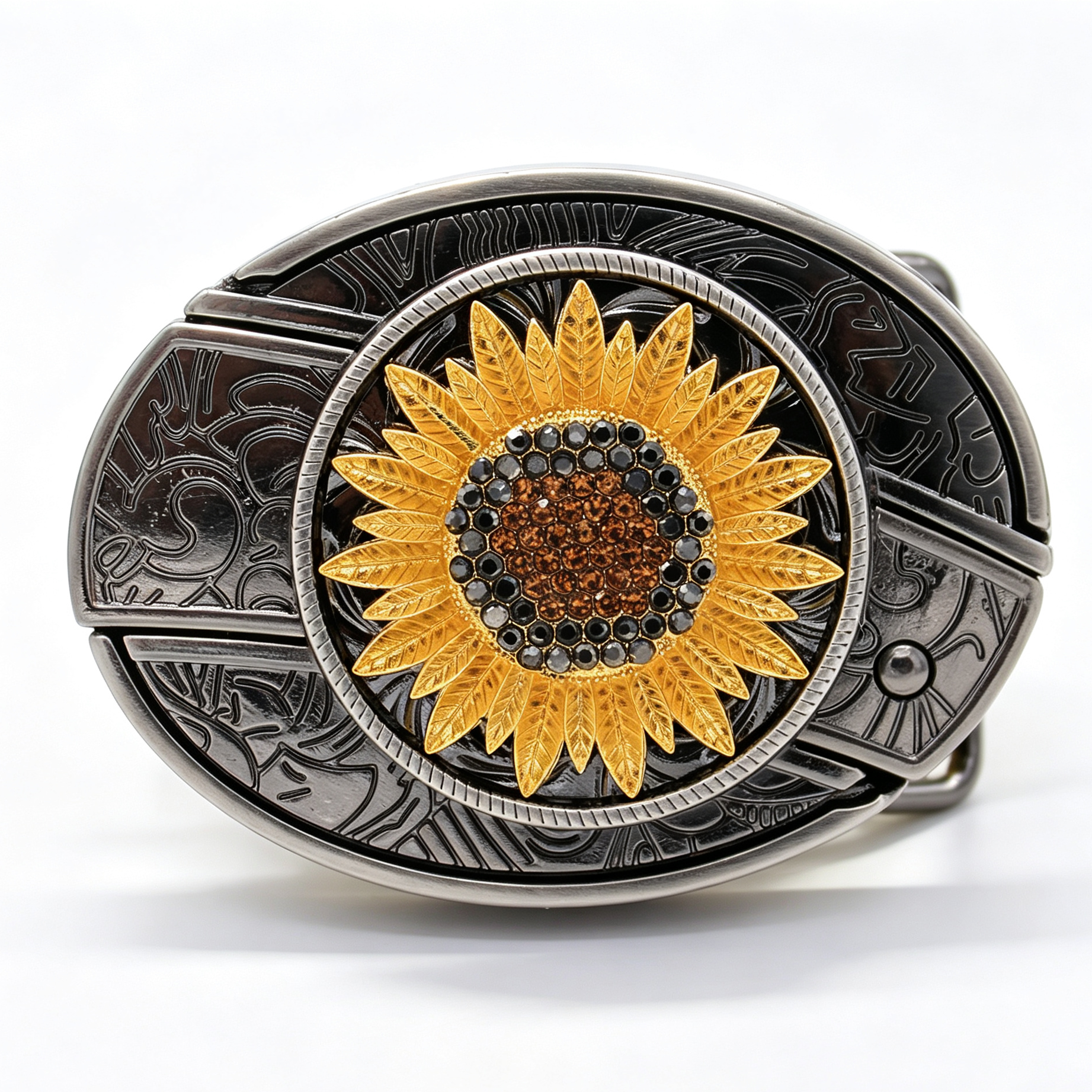 Golden Hour sunflower belt buckle