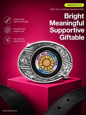 Awareness SunFlower Knife Belt Buckle