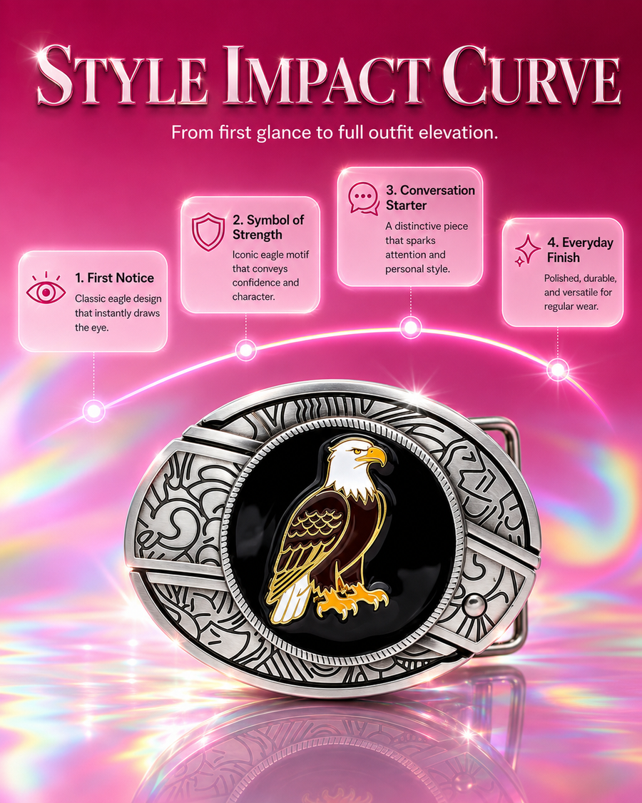 Classic Eagle Knife Belt Buckle detail 6
