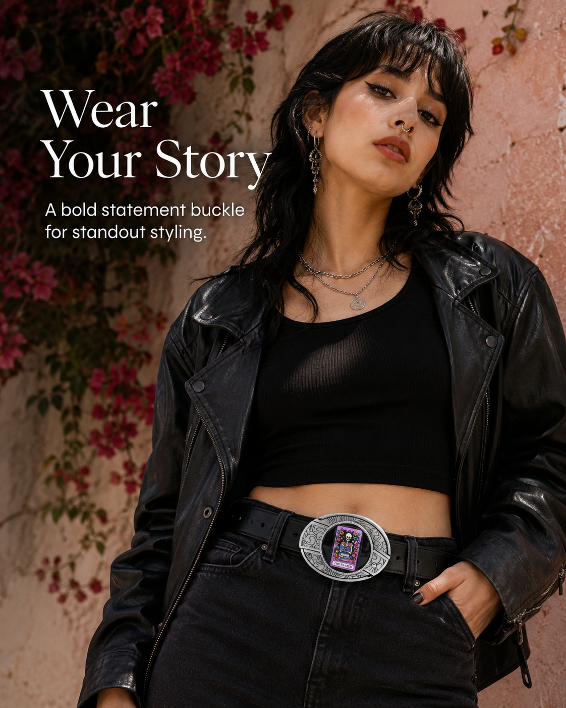 Tarot The Reader Knife Belt Buckle