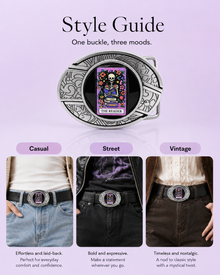 Tarot The Reader Knife Belt Buckle