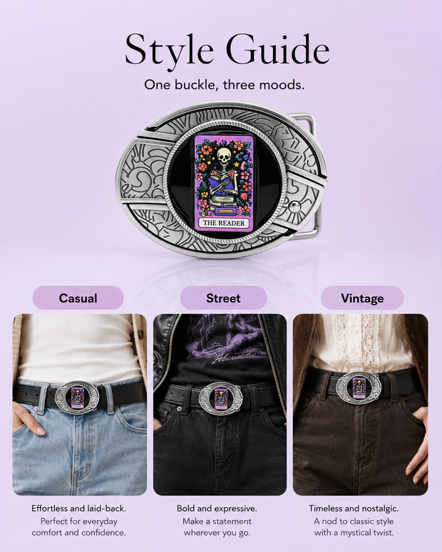 Tarot The Reader Knife Belt Buckle detail 4