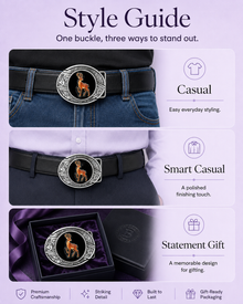 Cute Reindeer Knife Belt Buckle