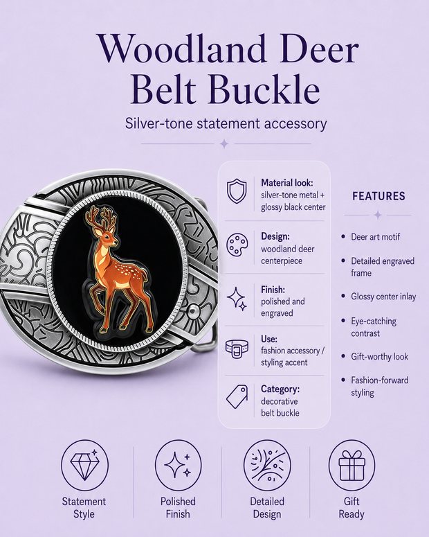 Cute Reindeer Knife Belt Buckle detail 5
