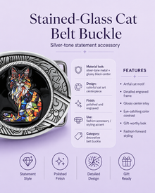 Artistic Cat Knife Belt Buckle