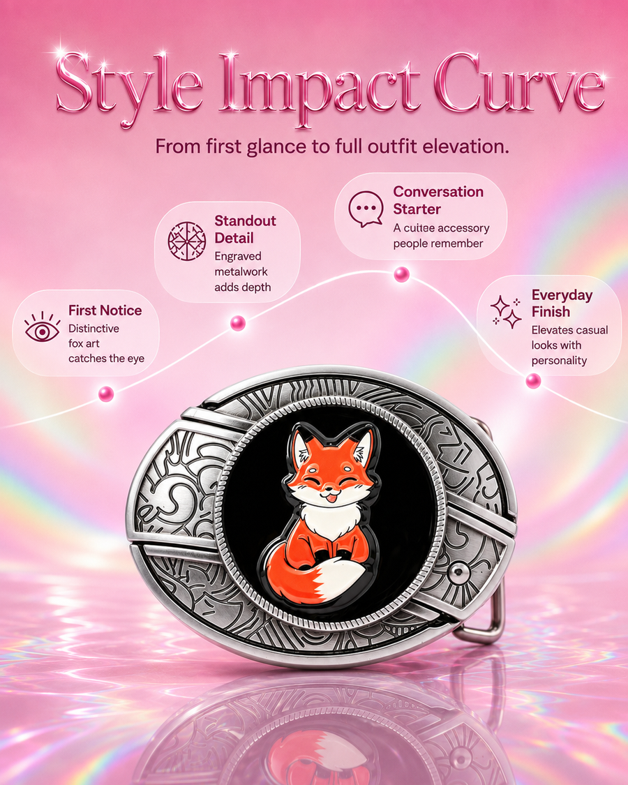 Cute Fox Knife Belt Buckle detail 6