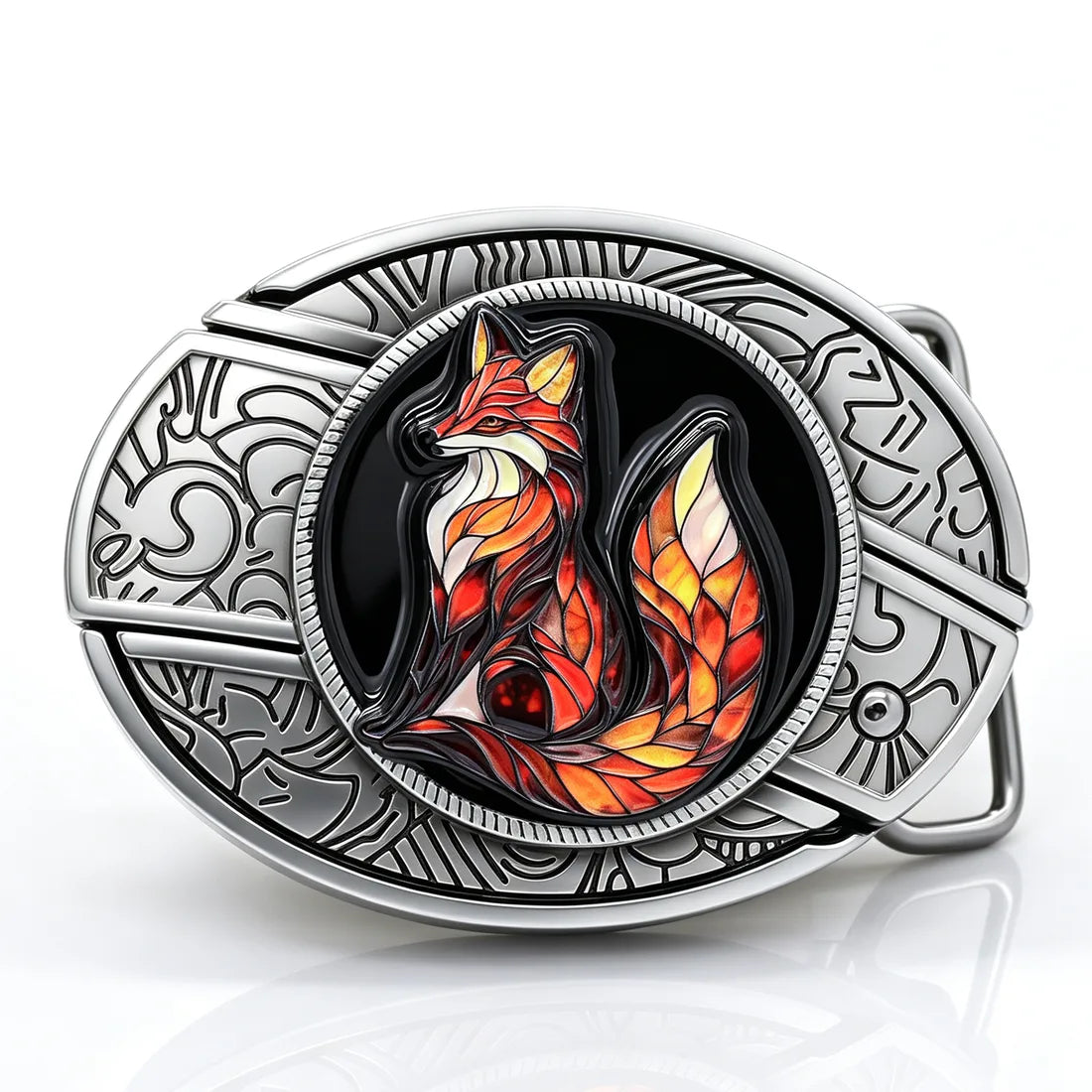 Wild fox statement belt buckle